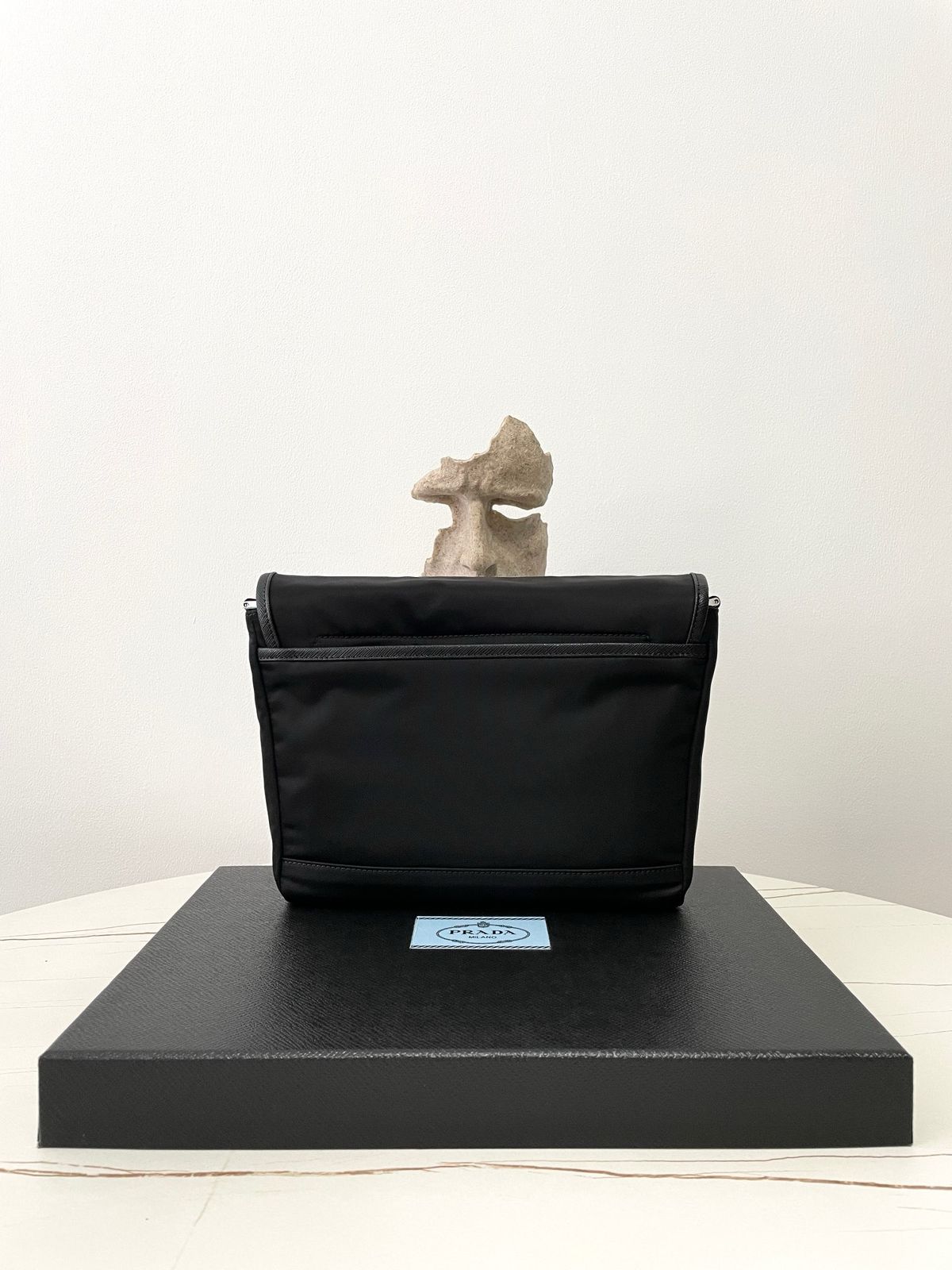 Re-Nylon and Saffiano leather shoulder bag