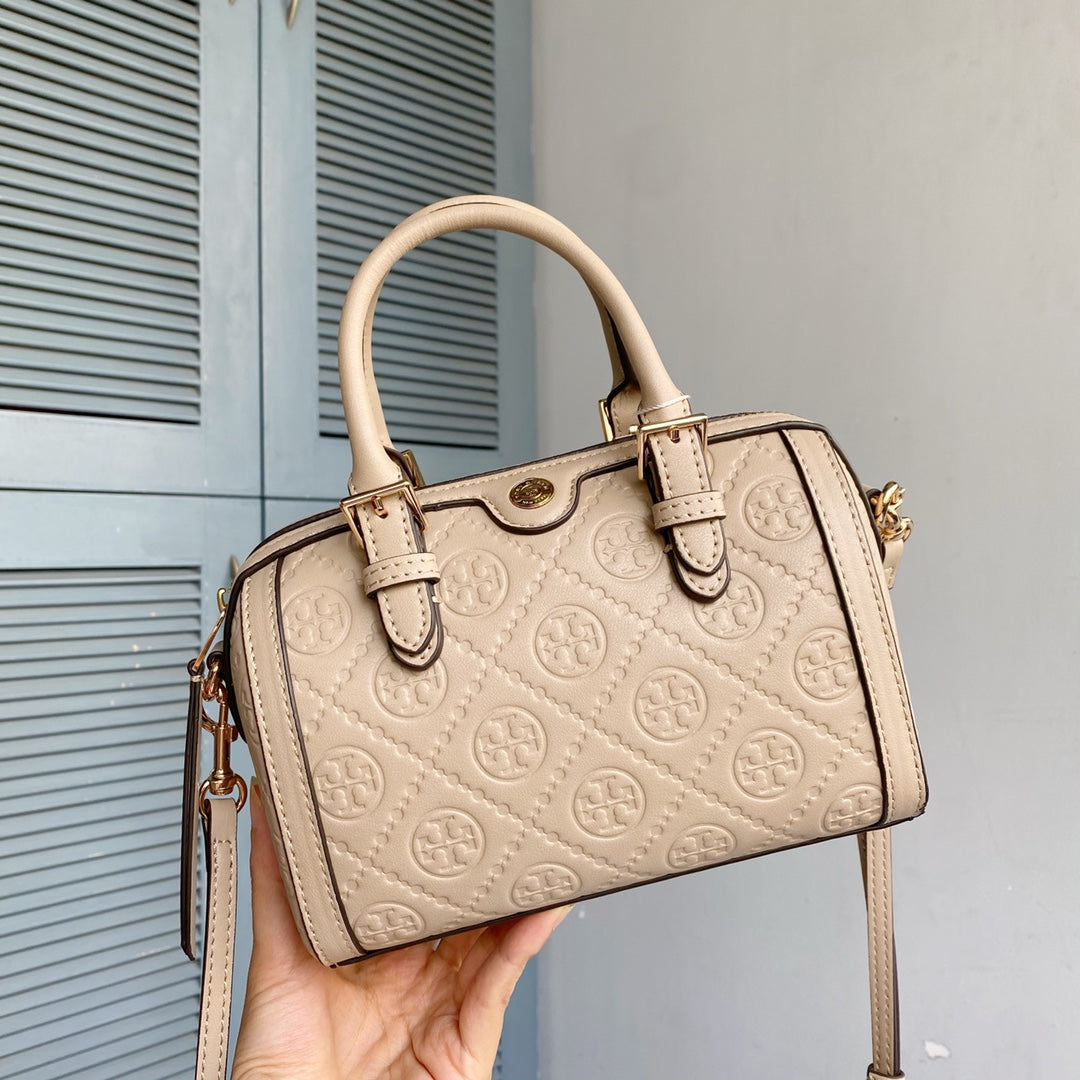 PETITE T MONOGRAM BARREL BAG