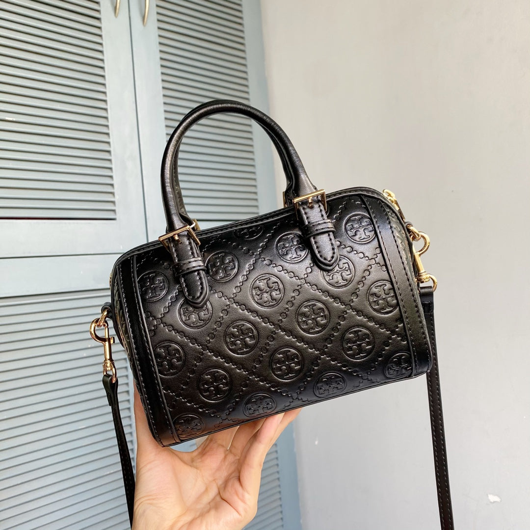 PETITE T MONOGRAM BARREL BAG