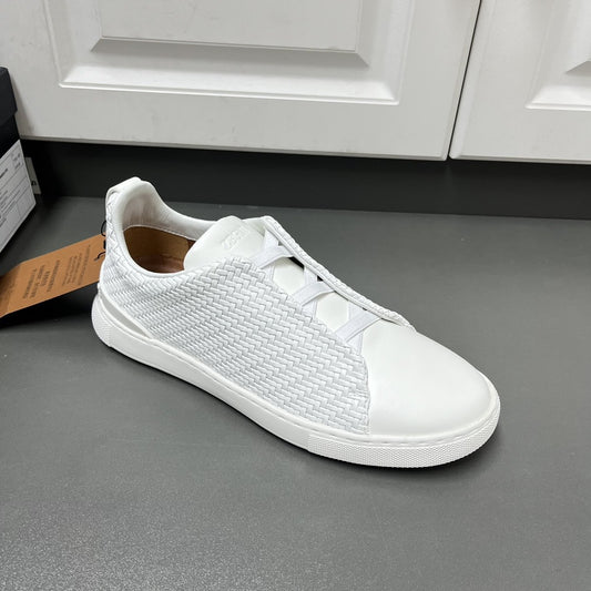 PELLETESSUTA Leather Triple Stitch Sneakers