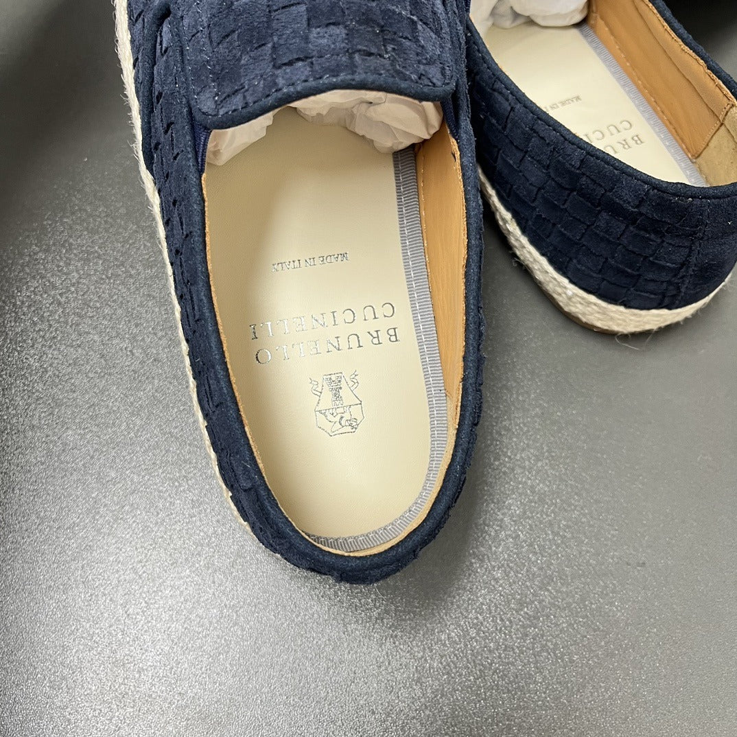 Brunello Cucinelli Braided suede espadrille