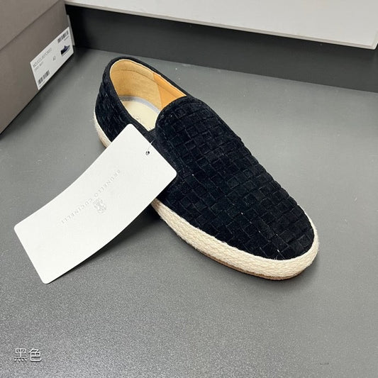 Brunello Cucinelli Braided suede espadrille